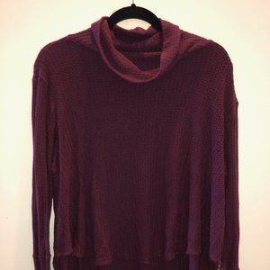 Me To We x Pacsun Womens Burgundy Mock Turtle